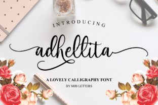 Adhellita: A Script Handwritten Font for Editorial Elegance