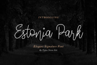 Estonia Park Handwritten Font for Elegant Crafts