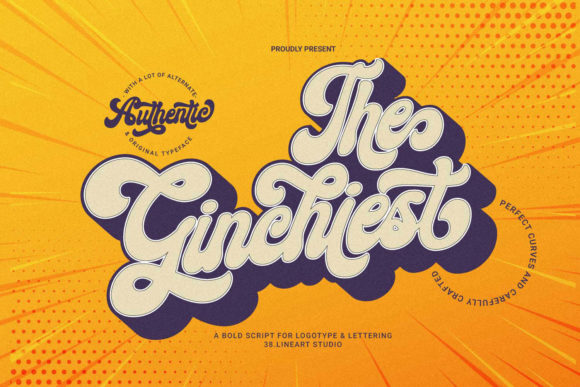The Ginchiest: A Bold Script Handwritten Font for Retro-Inspired Marketing